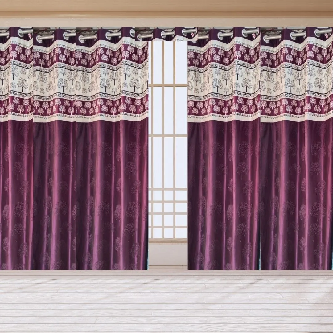 Purple Curtains with designed border