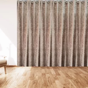 Brown plain curtains