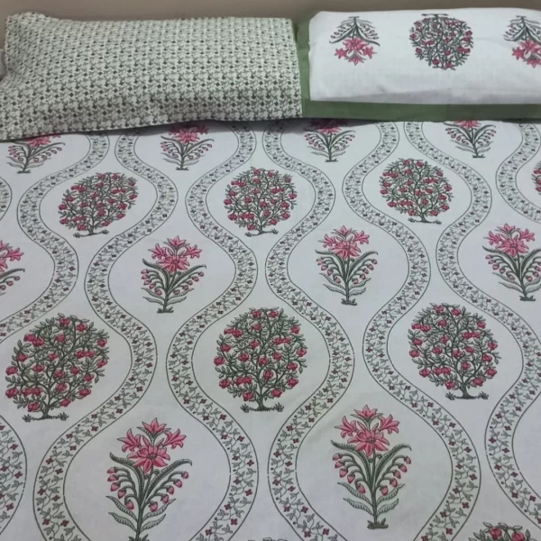 Flowery Pattern on double bedsheets