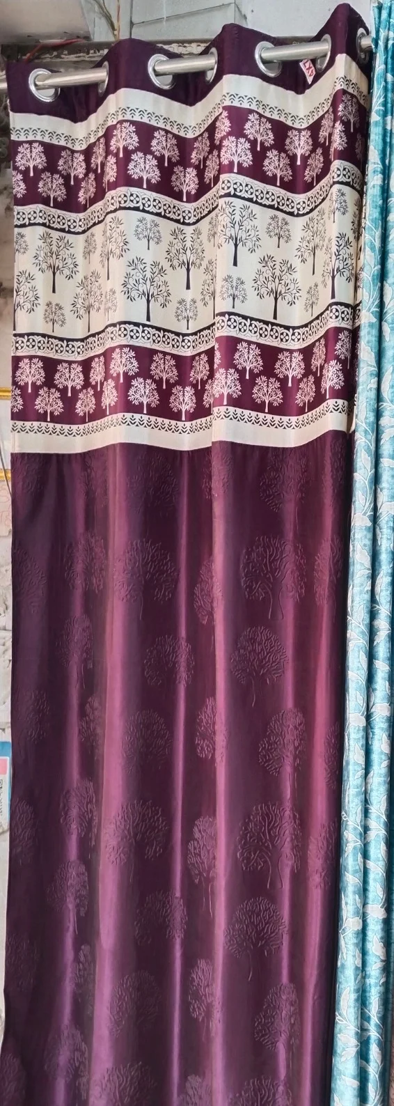 Purple curtains