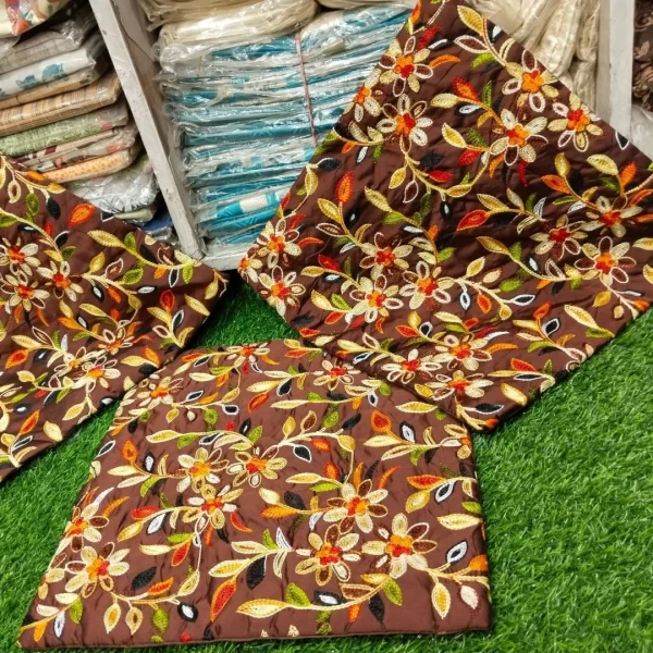 Brown kashmiri embroidery cushion covers